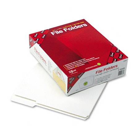 Smead File Folders- 1/3 Cut- Reinforced Top Tab- Letter- White- 100/Box SM33260